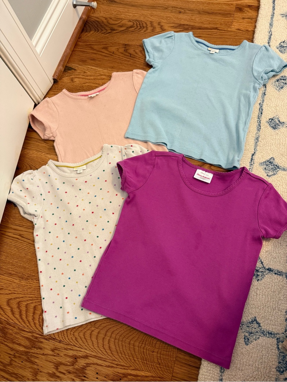 Mini Boden Pointelle Puff Sleeve Shirts and Hanna Andersson Shirt sizes 5 - 7 Y